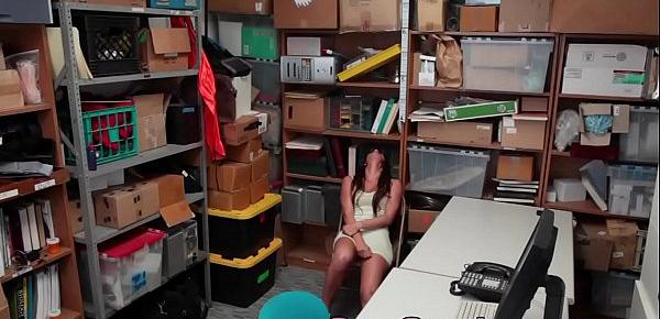  Real teenager bounces on store managers cock